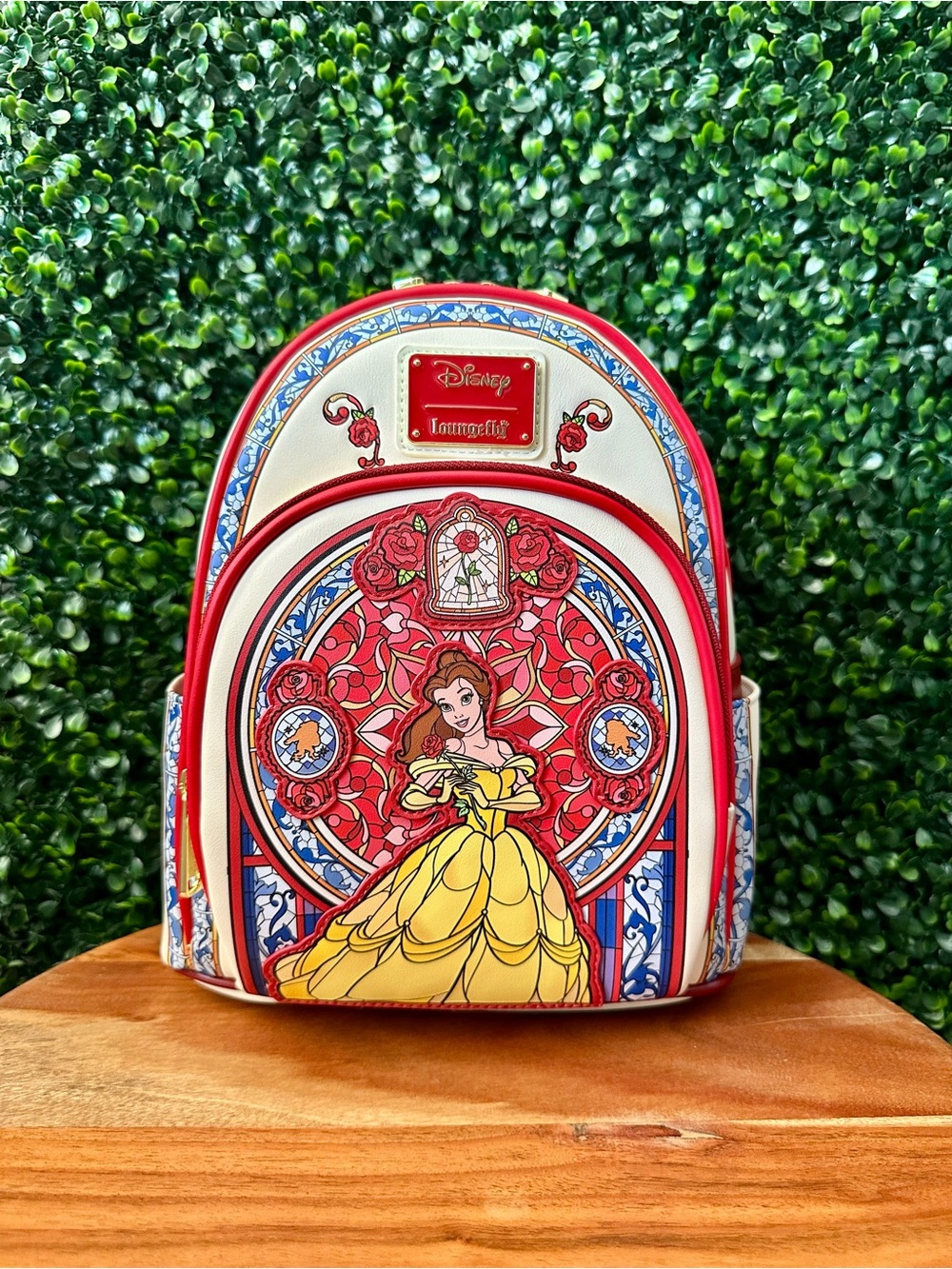 Loungefly Disney Beauty & the Beast Belle Stained Glass Portrait Mini Backpack